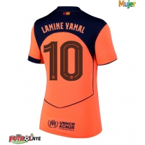 Camiseta Barcelona Lamine Yamal #10 Tercera Equipación para mujer 2025-26 manga corta